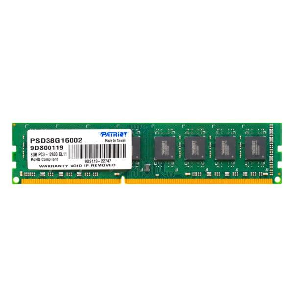 Memoria RAM PC 8GB Patriot Signature DDR3 1600MHZ CL11 1.5V PSD38G16002 Sl