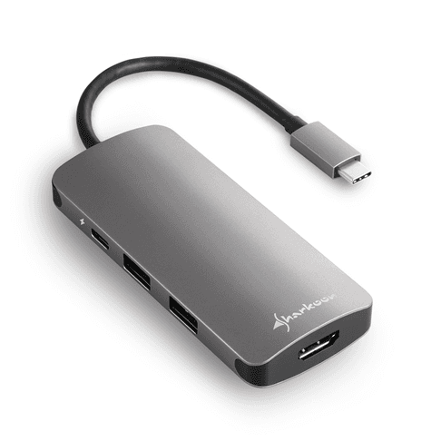 Hub Sharkoon USB 3.0 Type C Multiport Gris 4044951026715