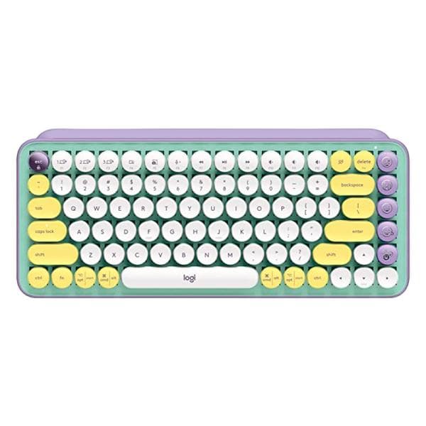 Teclado Logitech Pop Keys Mecánico Inalámbrico Bluetooth Español Switch Café 920-010714