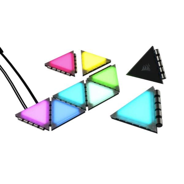 Paneles de Iluminacion para Case Corsair Mini Triangulo Icue LC100 Kit de 9 CL-9011114-WW