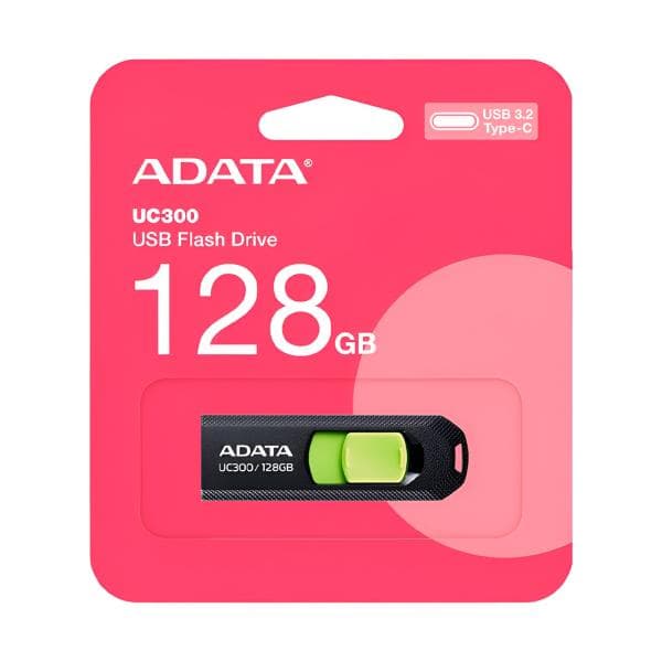 Memoria USB 128GB Adata UC300 USB-C 3.2 Gen 1 ACHO-UC300-128G-RBK/GN