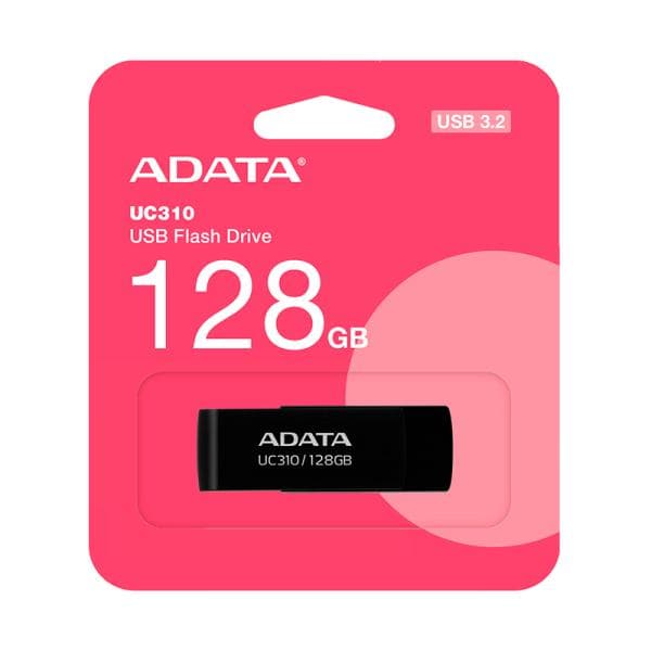 Memoria USB 128 Adata UC310 Usb-a 3.2 Gen 1 UC310-128G-RBK