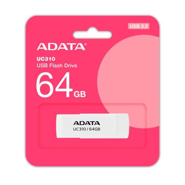Memoria USB 64 Adata UC310 Usb-a 3.2 Gen 1 UC310-64G-RWH