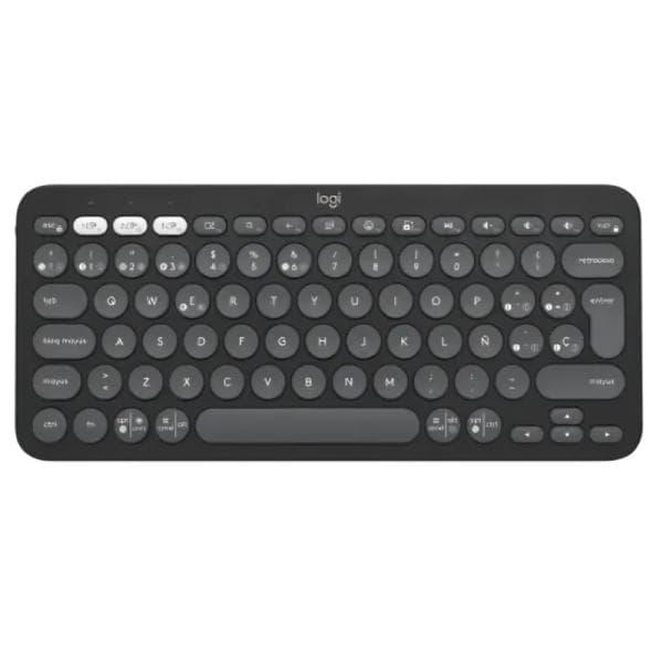 Teclado Logitech Pebble Keys 2 K380S Membrana Inalámbrico Bluetooth Español 920-011783