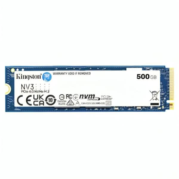 HD Interno Solido 500GB Kingston NV3 M.2 2280 PCIE GEN4 X4 5000MB/S/3000MB/S SNV3S/500G