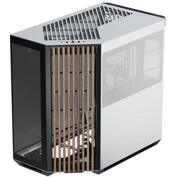 Case Apnx V1-W-BW-V1 Mid Tower sin Ventilación Incluida con Vidrio Lateral y Malla Frontal Angulada APCM-VI01103.M1