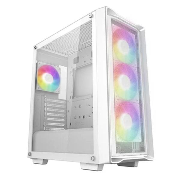 Case RGB Deepcool CC560 Mesh V2 Wh Mid Tower Ventiladores 4 de 120MM con Malla Frontal y Panel Lateral R-CC560-WHAMA4-G-2