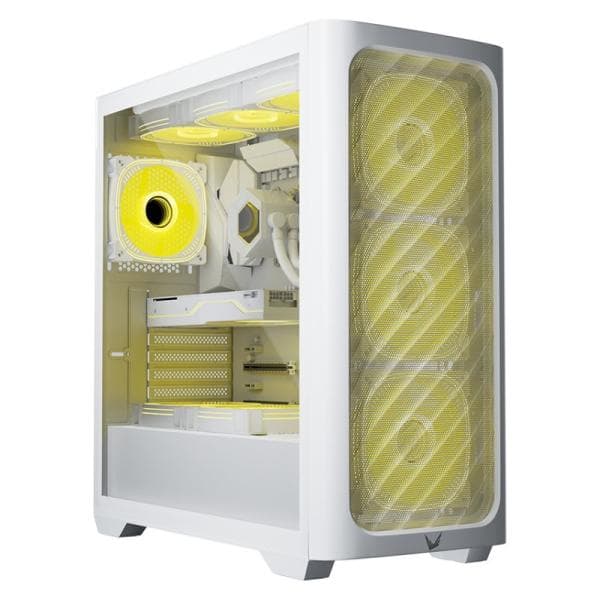 Case Argb Formula V Line Air Power G3 Plus White Mid Tower Ventiladores 6 de 120MM con Malla Frontal y Vidrio Lateral 4711401663638