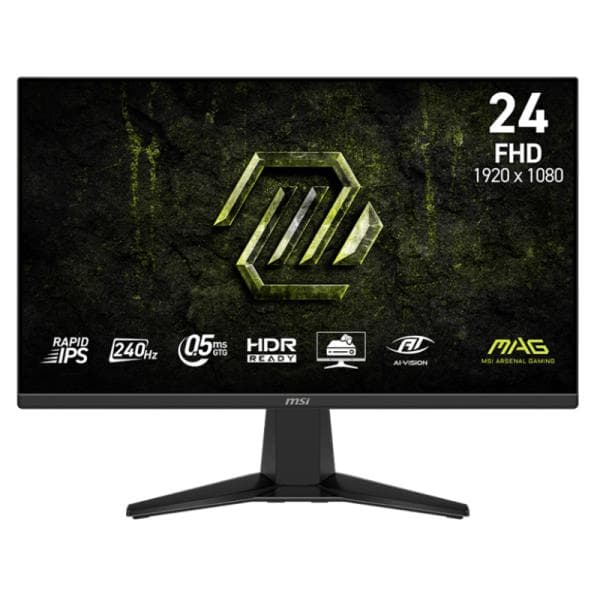 Monitor Gaming MSI Mag 245F X24 24 Pulg Plana 1920X1080 240HZ IPS Rápido Freesync Premium Displayport/Hdmi 9S6-3BC81M-004