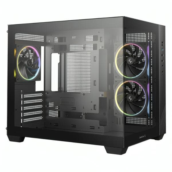 Case Deepcool CG330 3F Mid Tower Ventiladores 3 de 120MM con Panel Frontal y Lateral R-CG330-BKNGM3-G