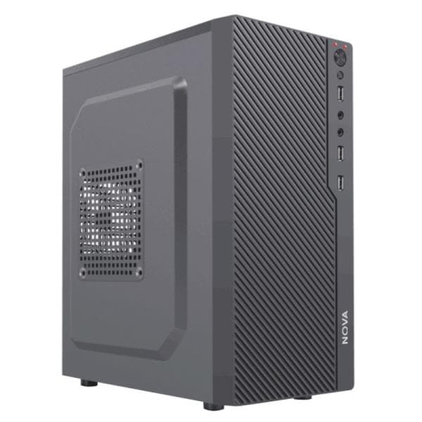 Case Nova CM04KTRA002C Mini Tower sin Ventilación Incluida con Panel Lateral y con Fuente de Poder PE600RNF013C