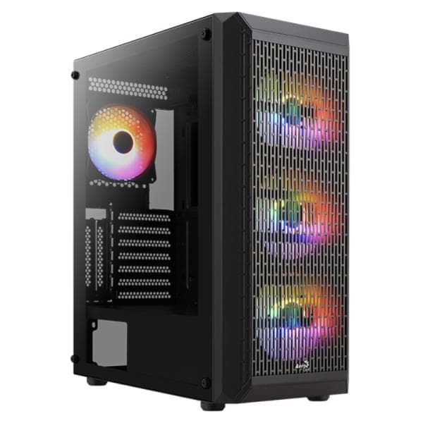 Case RGB Aerocool BEAM-G-BK-V2 Mid Tower Ventiladores 4 de 120MM con Vidrio Lateral ACCM-PV37043.11