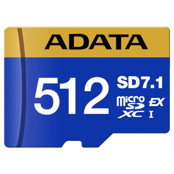 Memoria Micro Sdxc 512GB Adata UD512GEX3L1-C Clase 10 V30 800 Mb/S/Hasta 700 Mb/S para Creación de Contenido Profesional, Juegos de Alto Rendimiento