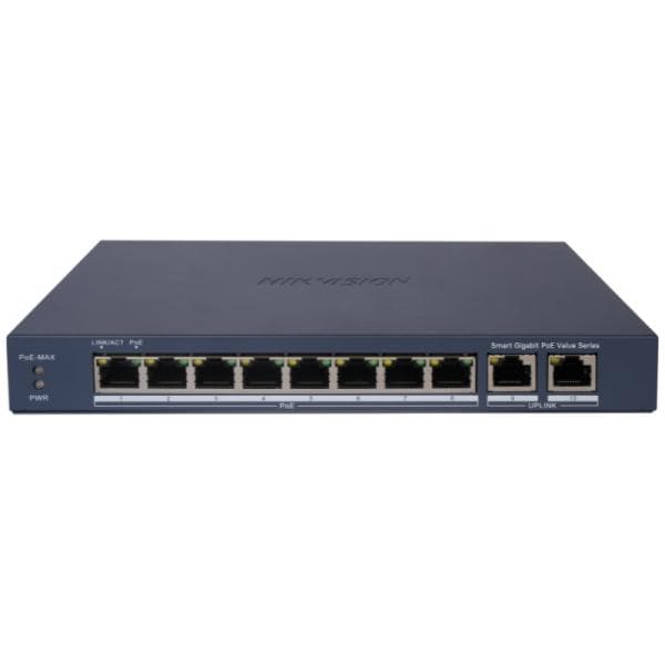 Switch Hikvision Ds-3e1510p-ei/M(o-std) (e) 8 Puertos Gigabit POE/2 Puertos Gigabit RJ45 20 Gbps Smart Managed 301802997