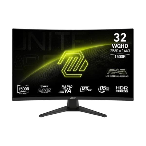 Monitor MSI Mag 321CQF E18 31.5 Pulg Curvo 2560 X 1440 180HZ Rapid VA 9S6-3DE04T-004