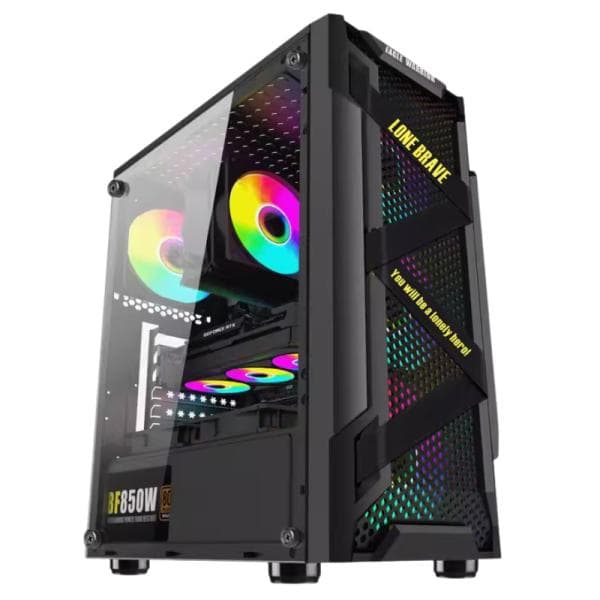 Case RGB Eagle Warrior CG08Q3RA003C Ventiladores 3 de 120MM Vidrio Lateral y Malla