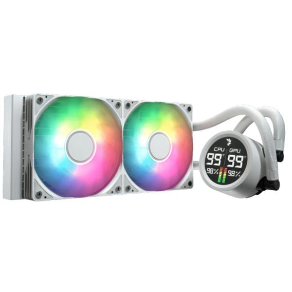Enfriamiento Liquido RGB Aerocool Abyss L240R Digi Wht AIO 240MM LGA115X-1851/AM5/AM4 ACLA-AD24117.21