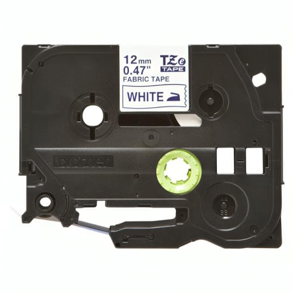 Cinta Brother TZEFA3G 12MM X 3M Compatible con P-touch Azul Sobre Blanco Tela