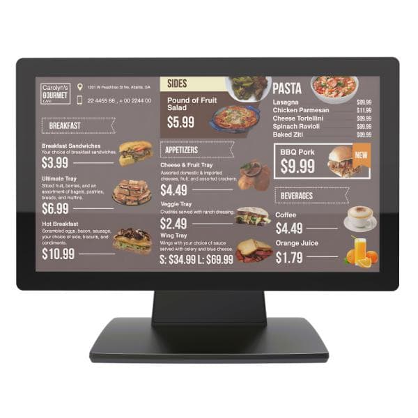 Monitor de Punto de Venta Nova LM15S3XP001C 15.6 Pulg 1920X1080 Panel Sharp Tactil Capacitivo 10 Puntos Vga+hdmi+usb Base Plegable