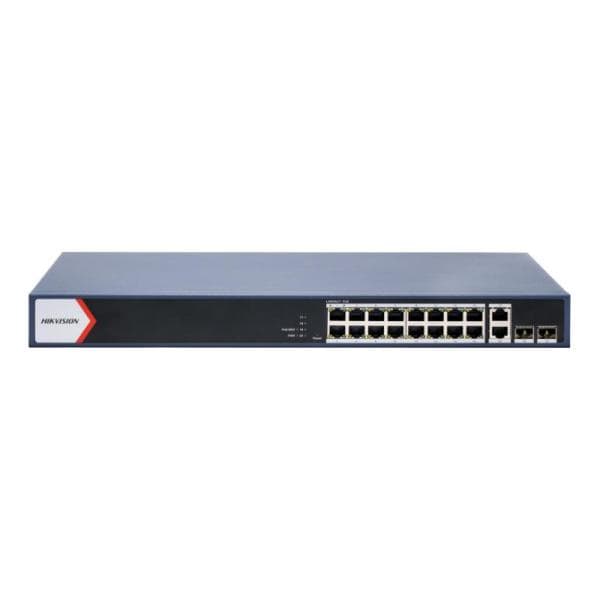 Switch Hikvision Ds-3e1520p-ei/M(o-std) 16 Puertos Gigabit POE/2 Puertos Gigabit RJ45/2 Puertos Fibra Gigabit 10/100/1000 Mbps Administrable 301803788