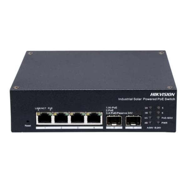Switch Hikvision Ds-3t1506hp-ei-ups(o-std) 4 Puertos Gigabit POE/2 Puertos Sfp Gigabit 10/100/1000 Mbps Administrable 301803431