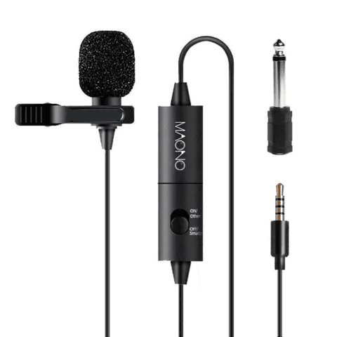 Micrófono Maono AU-100 3.5MM/USB Lavalier Omnidireccional