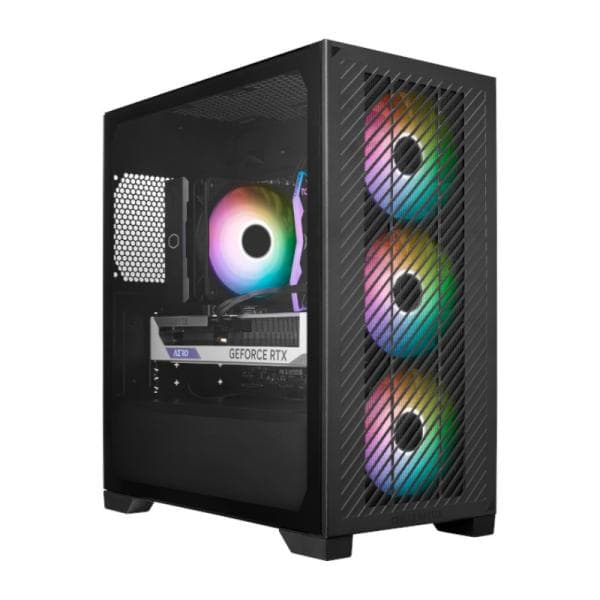 Case Gaming RGB Cooler Master Elite 301 Mini Tower Ventiladores 3 de 120MM con Vidrio Lateral y Malla Frontal E301-KGNN-S00
