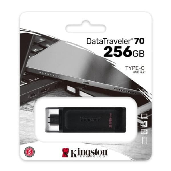 Memoria USB 256GB Kingston Data Traveler 70 USB-C 3.2 Gen 1 DT70/256GB