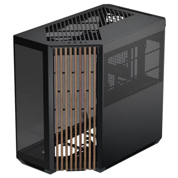 Case Apnx V1-W-BK-V1 Mid Tower sin Ventilación Incluida con Vidrio Lateral y Malla Frontal Angulada APCM-VI01103.11