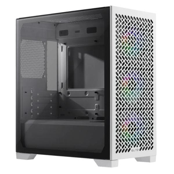 Case RGB Cooler Master Elite 302 White Mini Tower Ventiladores 3 de 120MM con Vidrio Templado Lateral E302-WGNN-S00