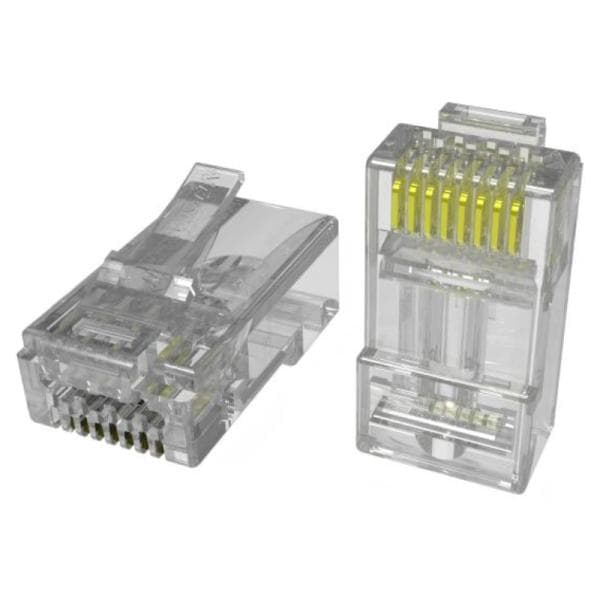 Conector Hikvision DS-1M6AUA RJ45 CAT6A 100 Unidades sin Blindaje 8 PINES/8 Conductores