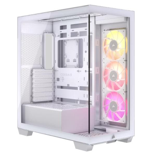 Case RGB Corsair Icue Link 3500X White Mid Tower Ventiladores 3 de 120MM con Vidrio Lateral y Frontal CC-9011281-WW