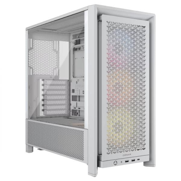Case RGB Corsair Frame 4000D Rs Mid Tower Ventiladores 3 de 120MM con Vidrio Lateral y Malla Frontal CC-9011297-WW
