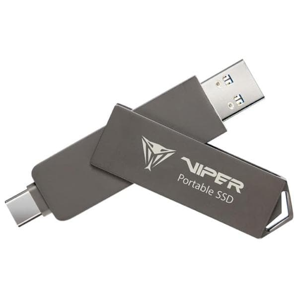 HD Solido Externo 512GB Patriot PVP30 Duo Compact USB 3.2 Gen 2 Tipo C/A 1000 Mb/S 1000 Mb/S PVP30512G28UDG