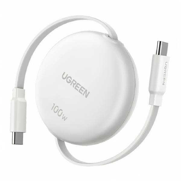 Cable Retráctil Ugreen L531 USB-C a USB-C 100W Carga Rápida 95673
